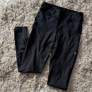MAYA DELOREZ Black/Gold Half Seat Performance Breeches